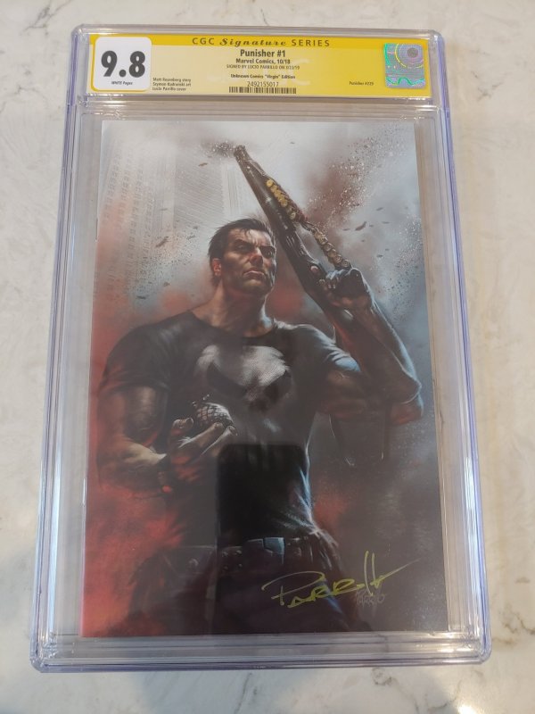 PUNISHER #1 CGC SIGNATURE SERIES SIGNED BY LUCIO PARRILLO