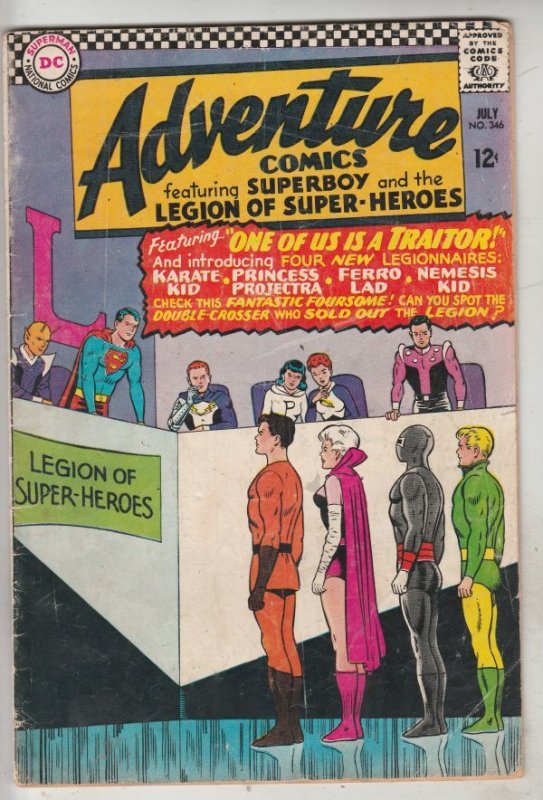 Adventure Comics #346 (Jul-67) VG/FN Mid-Grade Legion of Super-Heroes, Superboy