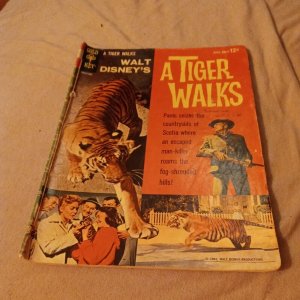 Walt Disney's A Tiger Walks Gold Key Comics 1964 brian keith photo cover classic