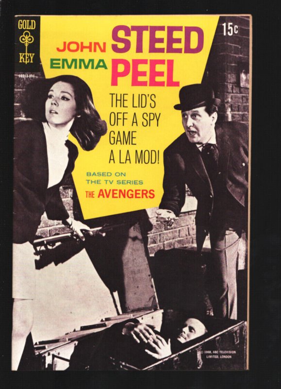 Avengers #1 1968-Gold Key-1st issue-Diana Rigg-Patrick Macnee-TV series-Based...