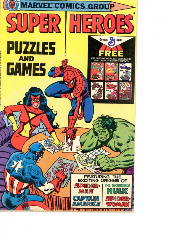 Super Heroes Puzzles & Games  G/VG  1979