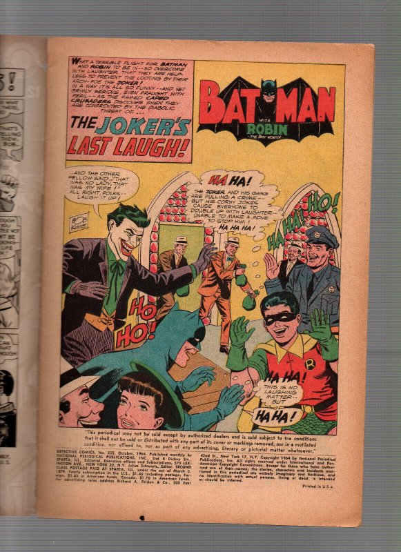 Detective Comics #332 - Batman - Robin - Joker cover - 1966 - VG