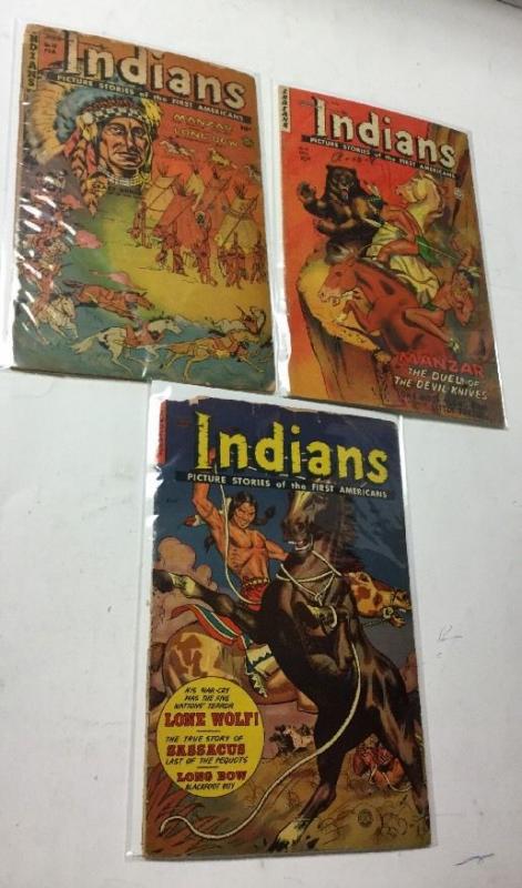 Indians Pictured Stories 2 3 6 7 9 10 15 17 Lot 2.0-4.0 Fiction House Magazine