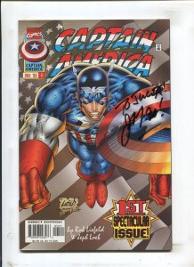 Captain America #1 - Signed Rob Liefeld + Jeph Loeb LTD 27/500 w/COA (7.5) 1996