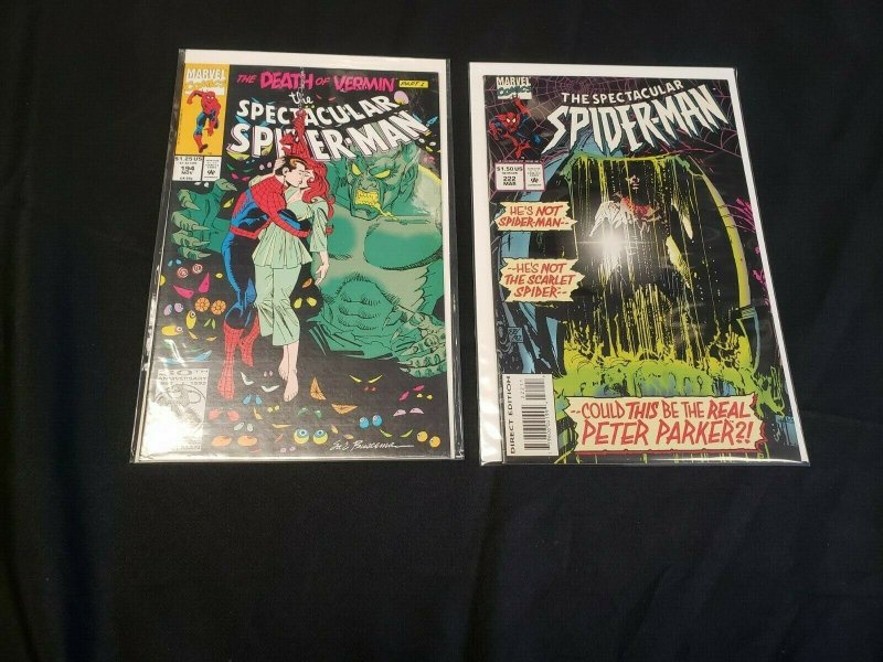 THE SPECTACULAR SPIDER-MAN 4PC (VF) ISSUES #188, 190, 194, & 222, B&B 1992-95 
