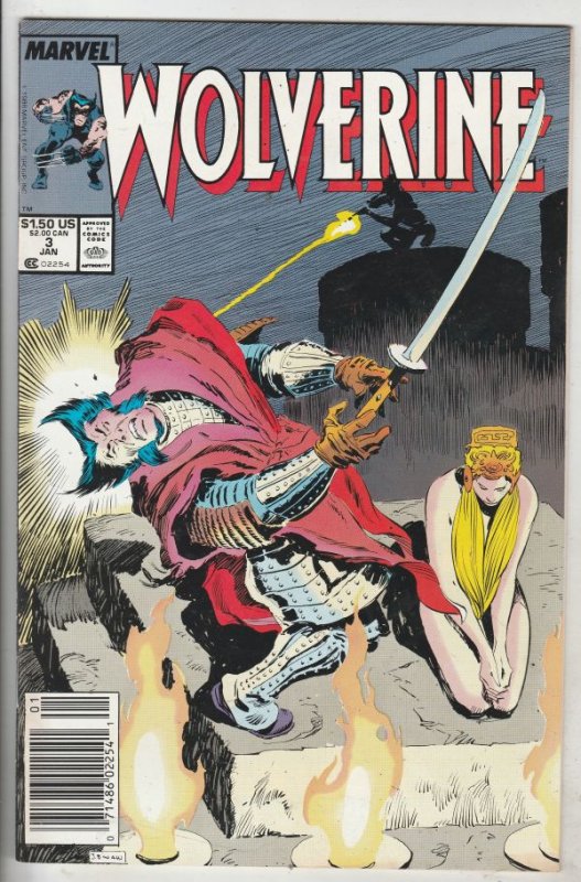 Wolverine #3 (Jan-89) NM/NM- High-Grade Wolverine