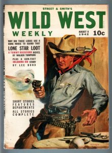 WILD WEST WEEKLY 8/1/1942-WESTERN PULP-OKLAHOMA KID VF 