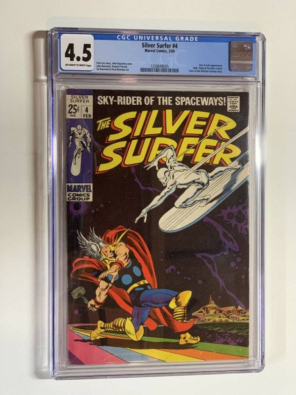 Silver Surfer 4 Cgc 4.5 Ow/w Pages silver Age Marvel