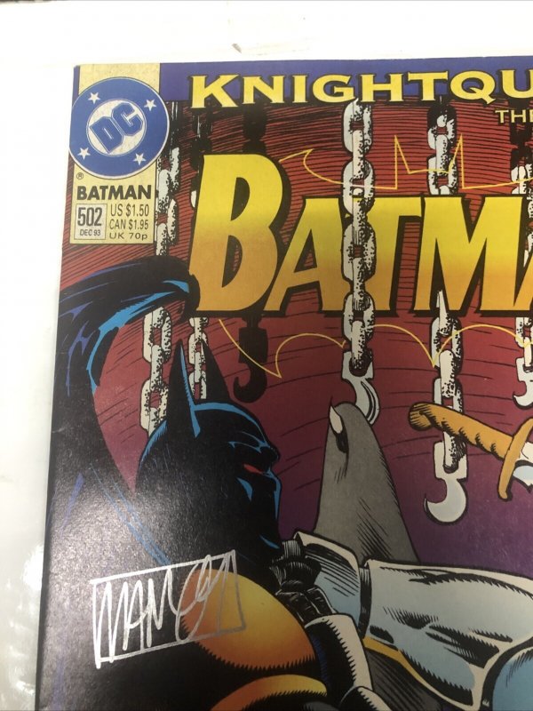 Knightquest Batman # 502 (1993) Variant • DC Comics • Signed By Mike Manley