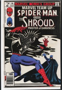 Marvel Team-Up #94 Newsstand Edition (1980) Shroud