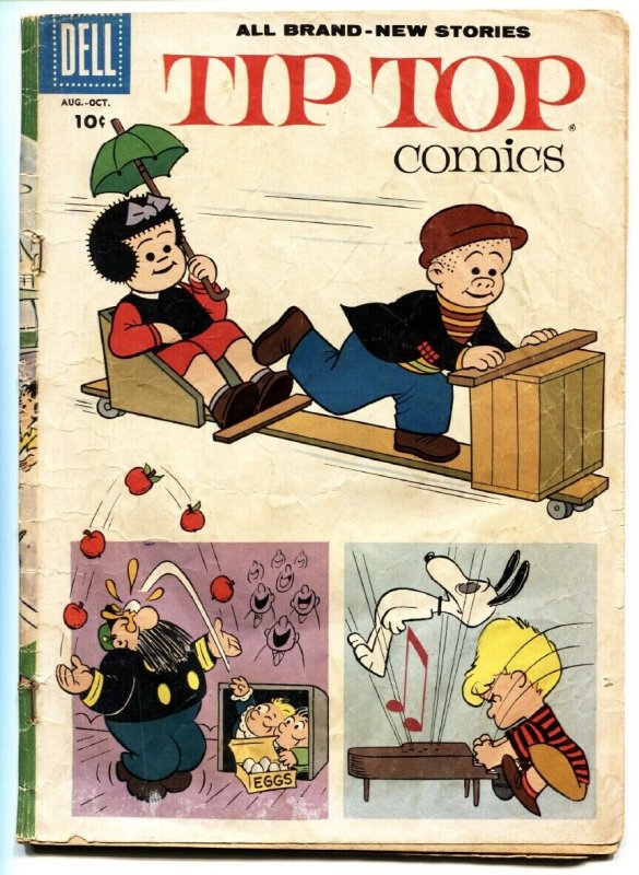 Tip Top #214 1958-Dell-Peanuts-Charles Schulz-Nancy-Capt & The Kids-g/vg