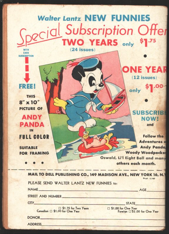 New Funnies #117  1946 - Dell  -G/VG - Comic Book