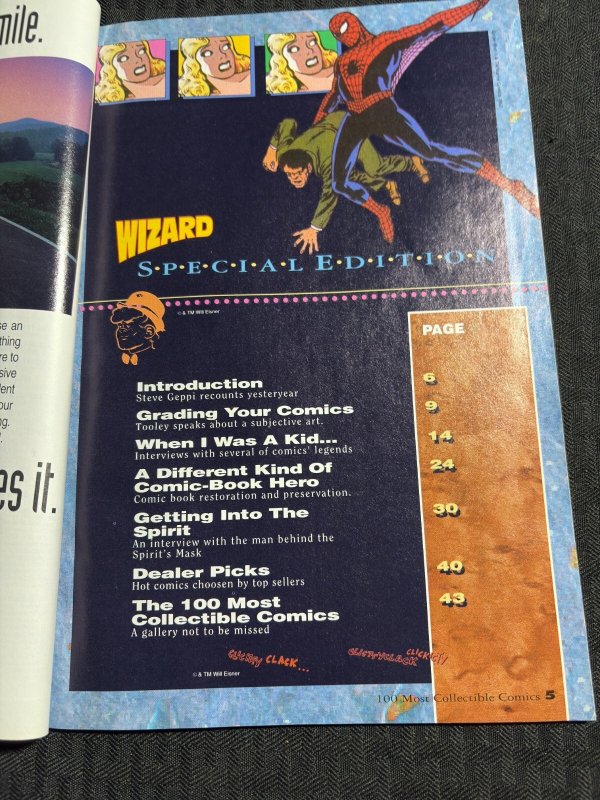 1993 WIZARD 100 Most Collectible Comics Magazine #1 VG/FN 5.0 Will Eisner Spirit