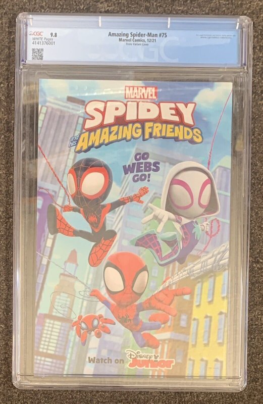 Amazing Spider-Man #75 CGC 9.8 White Pages 2021 Marvel 1:25 Frenz Variant Cover