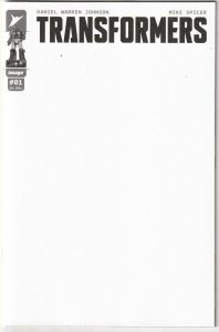 Transformers # 1 Blank Variant Cover New Series Image Comics [CC]