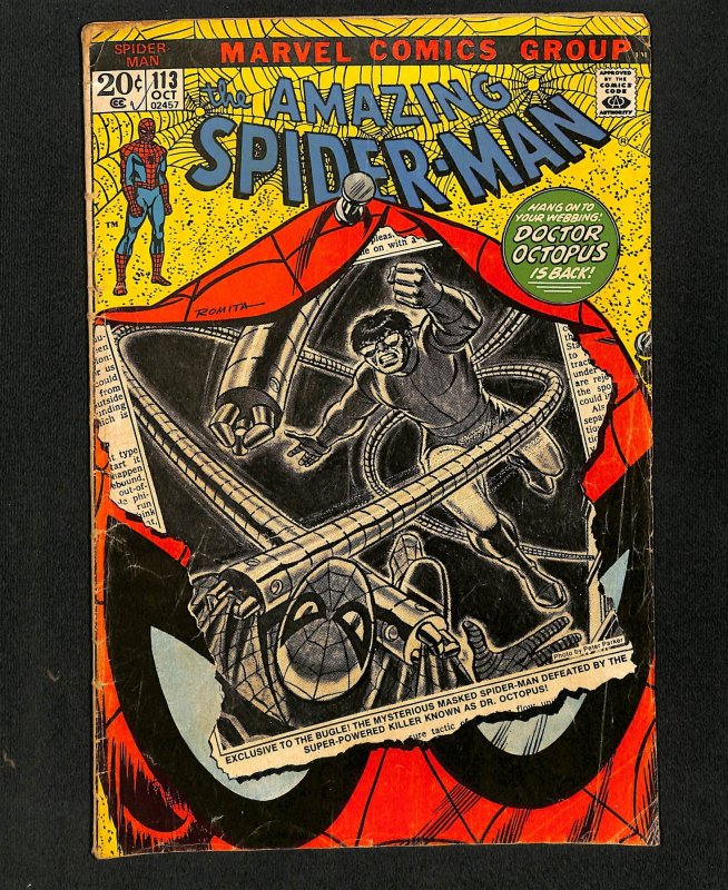 Amazing Spider-Man #113 Doctor Octopus! 1st Hammerhead!