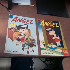 Angel #3 and 5 1956 Dell comics Silver age cartoon girls lot run set collection