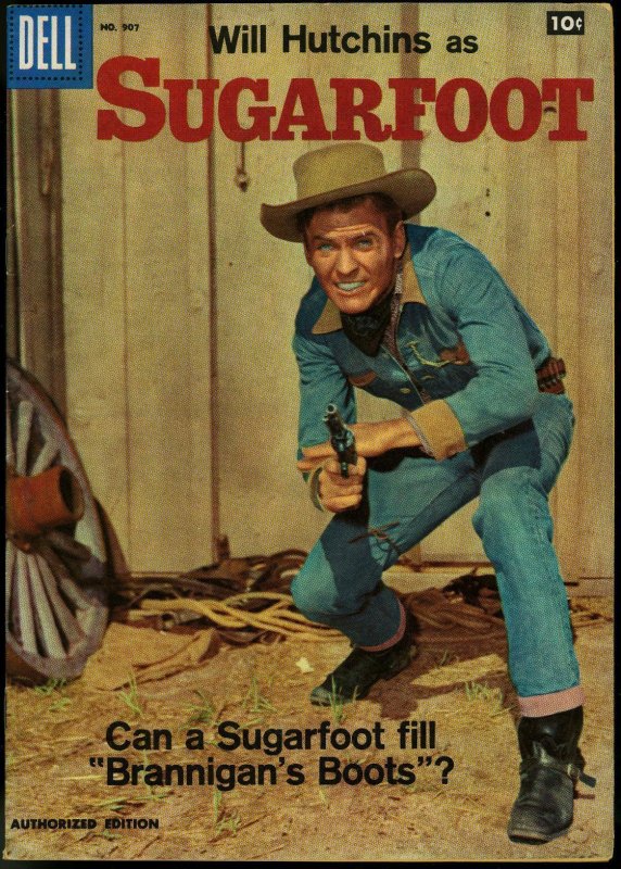 Four Color Comics #907 1958- Sugarfoot TV Photo cover Toth art VF-