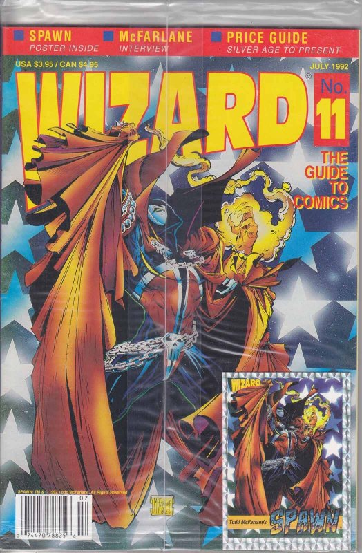 Wizard: The Comics Magazine #11 (Newsstand) (with card) VF/NM ; Wizard | Spawn M