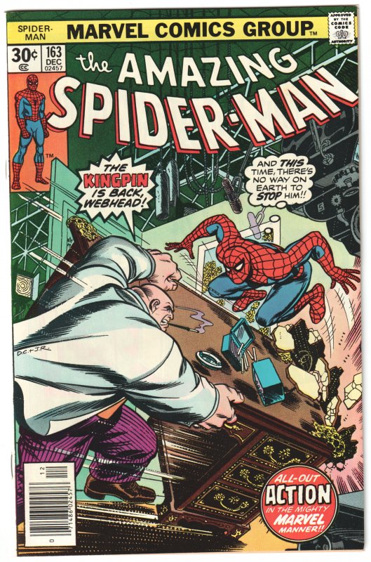 The Amazing Spider-Man #163 (1976) High Grade! Kingpin appearance!