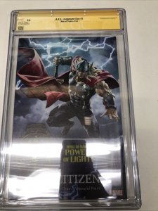AXE Judgment Day (2022) # 1 (CGC SS 9.8) Signed Mark Brooks • Avengers x-Men