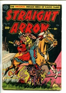 STRAIGHT ARROW  #14-1951-ME-CLASSIC INDIAN MAIDEN RESCUE COVER-MEAGHER ART-vg