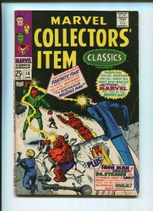 MARVEL COLLECTORS ITEM CLASSICS #14 (6.0) FF4 COVER 1968 