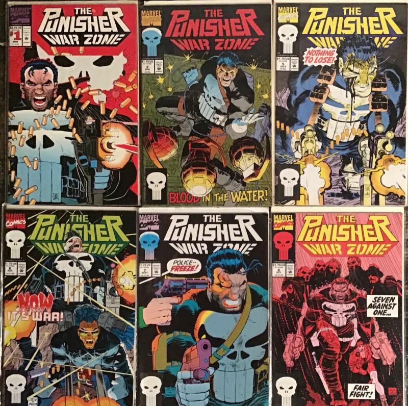 PUNISHER WAR ZONE (MARVEL)1,2,5,6,7,8 6 BOOK LOT ALL UNREAD NM CONDITION