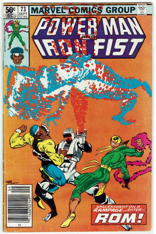 Power Man and Iron Fist #73 Heroes for Hire ROM the Spaceknight Newsstand FN