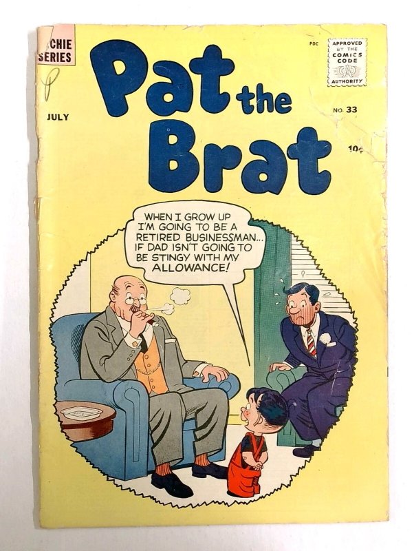 Pat the Brat #33   1959  Final Issue -  Archie Humor Series -  Rare