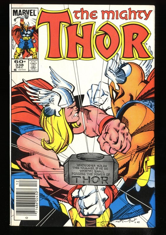 Thor #338 NM- 9.2 Newsstand Variant 2nd Beta Ray Bill!