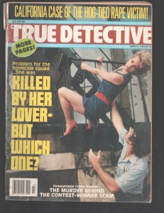 MAG: True Detective 3/1982-RGH-Fire escape rescue cover-He Set Fire To The D...