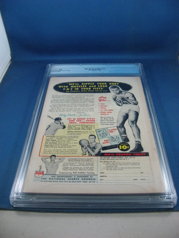 OUR ARMY AT WAR 74 CGC 4.5 DC 1958