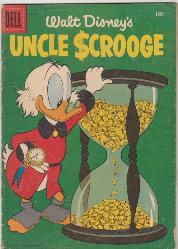 Uncle Scrooge #12 (1955) FN Mid-Grade Carl Barks Masterpiece! Wythville CERT Wow