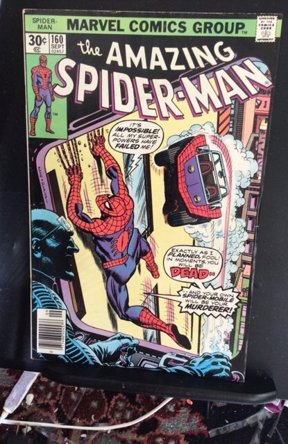 The Amazing Spider-Man #160 1976 1st Spide-Mobile Hiigh-Grade NM- Lyncburg CERT!