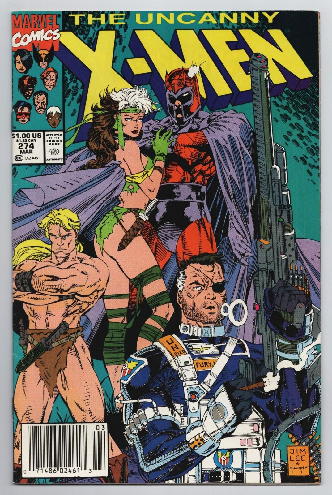 Uncanny X-Men #274 | Rogue | Magneto | Jim Lee Art (Marvel, 1991) FN-  [HC1021] | Comic Books - Copper Age, Marvel, Uncanny X-Men, Superhero /  HipComic