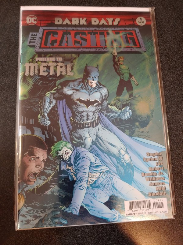 BATMAN DC DARK DAYS THE CASTING #1 FOIL STAMPED COVER PRELUDE TO METAL NM