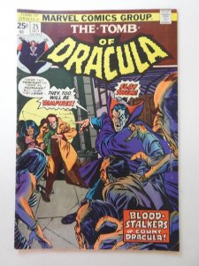 Tomb of Dracula #25 (1974) MVS Intact! Solid VG/Fine Condition 1st Hannibal King