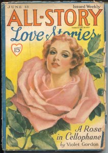 PULP:  All-Story Love Stories 6/16/1936-Munsey-classic cover-Poynter-Gordon-VG