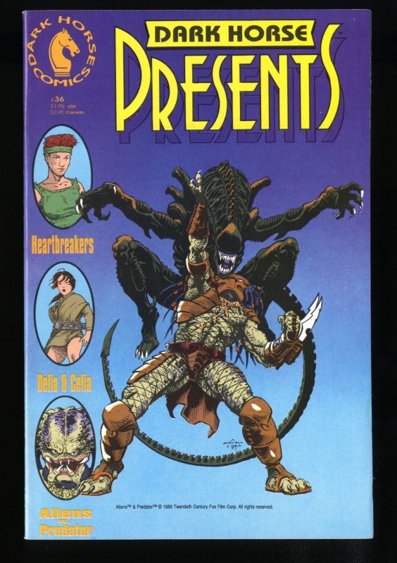 Dark Horse Presents #36 VF 8.0 Blue Variant Aliens Predator!