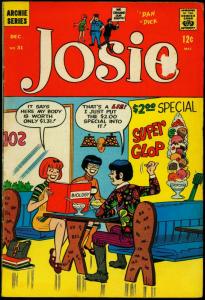Josie #31 1967- Ice Cream cover- Archie comics- DeCarlo G