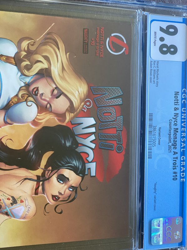 Notti & Nyce Menage a Trois #10,  Variant Cover, CGC 9.8