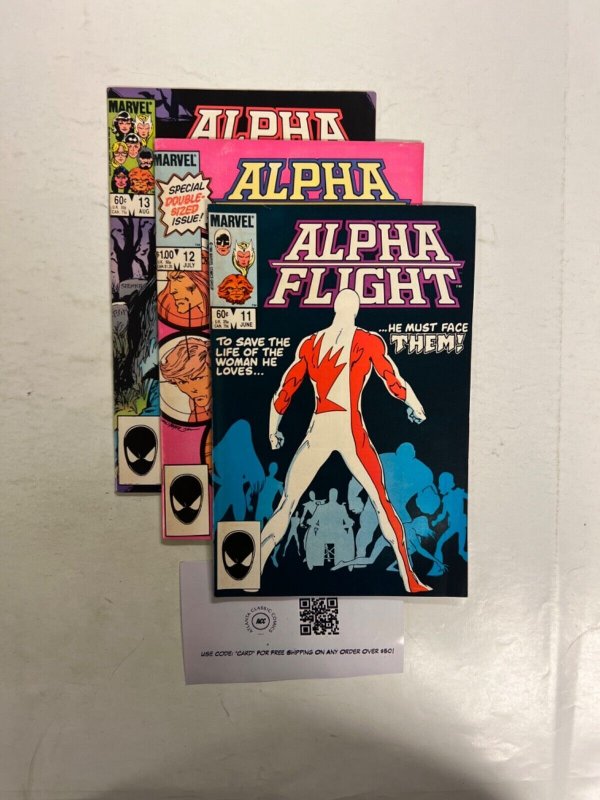 3 Alpha Flight Marvel Comic Books # 11 12 13Avengers Defenders Thor 78 JS67