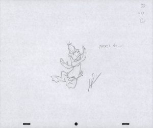 Daffy Duck Animation Pencil Art - 3D-1400-1 - There's No...