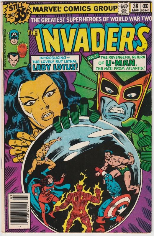 6 The Invaders Marvel Comic Books # 32 36 38 39 40 Giant-Size # 1 Namor AH9