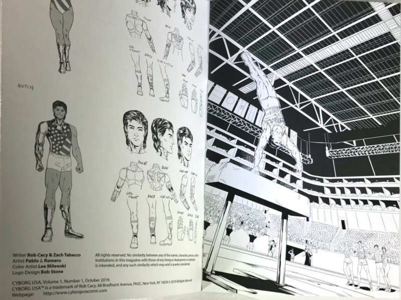 CYBORG USA Comic Issue 1 — Ink Black & White Variant — 2019 Rob Cacy Indiegogo