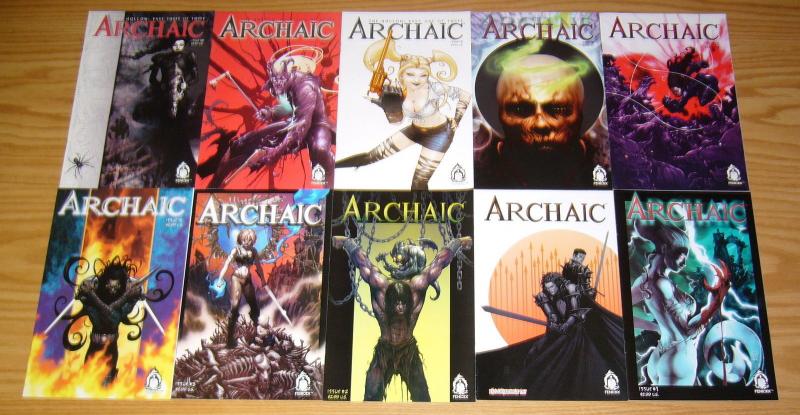 Archaic #1-12 VF/NM complete series + #1.5 fenickx comics set lot