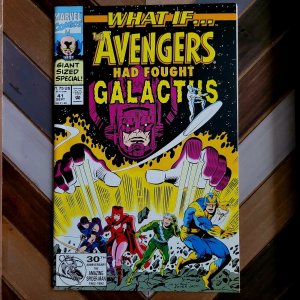 WHAT IF? Vol 2 #41 NM- (Marvel 1992) AVENGERS Had Fought GALACTUS? Giant Size