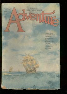 Adventure--February 1922--Pulp Magazine--Ridgway--FR/G