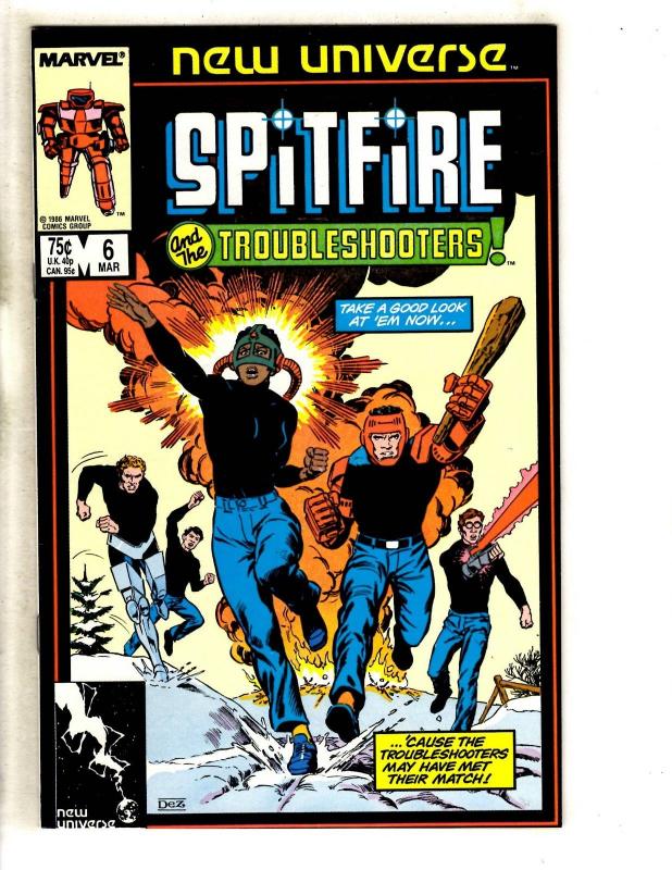 Lot Of 9 Spitfire Marvel Comic Books # 1 2 3 4 5 6 7 8 9 New Universe JC1